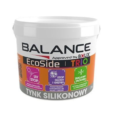 BOLIX BALANCE TRIO tynk silikonowy 1,5mm 25kg BOLIX BALANCE TRIO tynk silikonowy 1,5mm 25kg