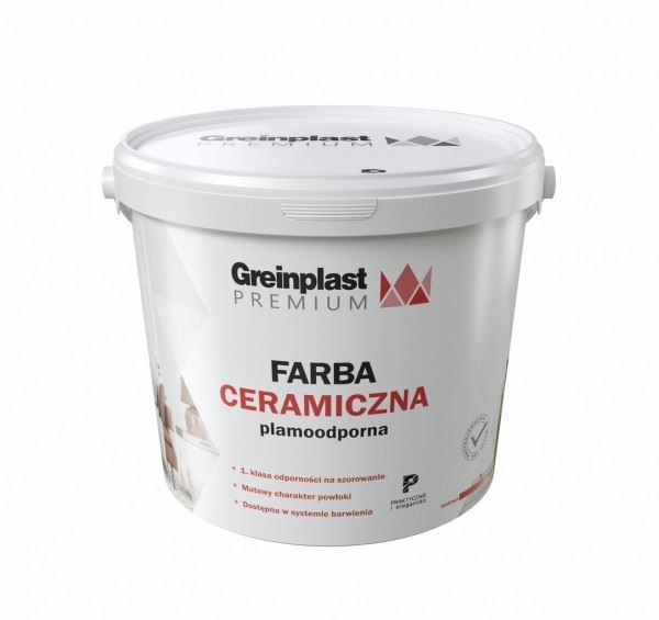 GREINPLAST  PREMIUM FARBA CERAMICZNA 10L biała